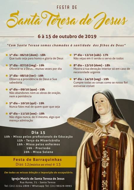 Evento Santa Teresa de Ávila (Santa Teresa de Jesus) - Web Rádio NAVE