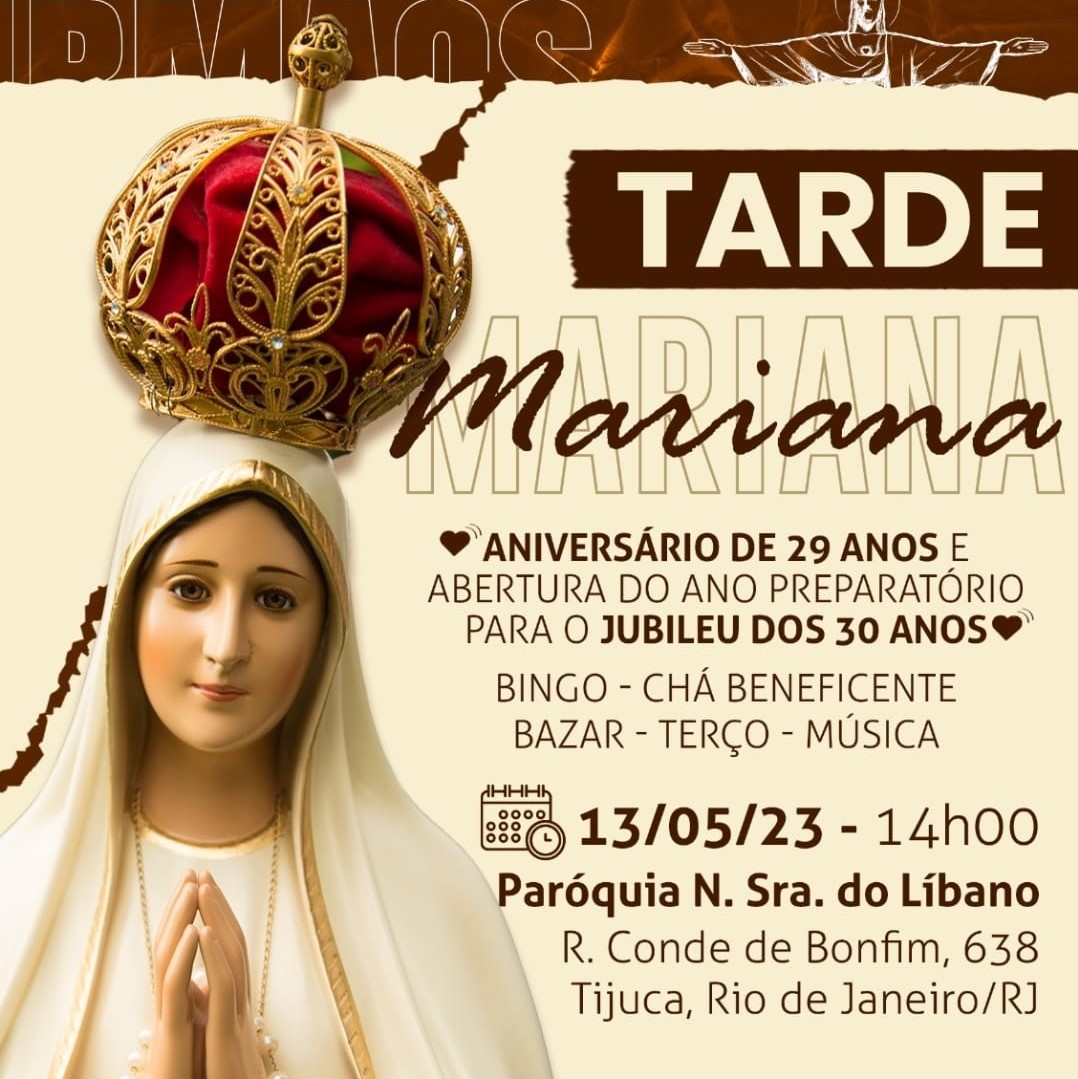 Toca de assis vai realizar uma tarde mariana na par quia nossa senhora